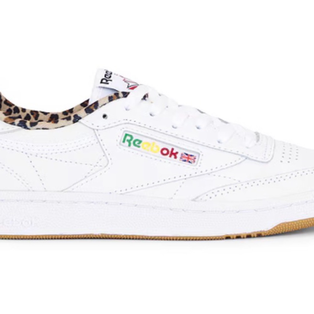 Reebok Kids White and Brown Sneakers